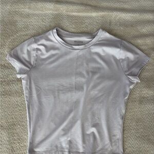 Hollister Women's Light Pink Crewneck Short Sleeve Tee